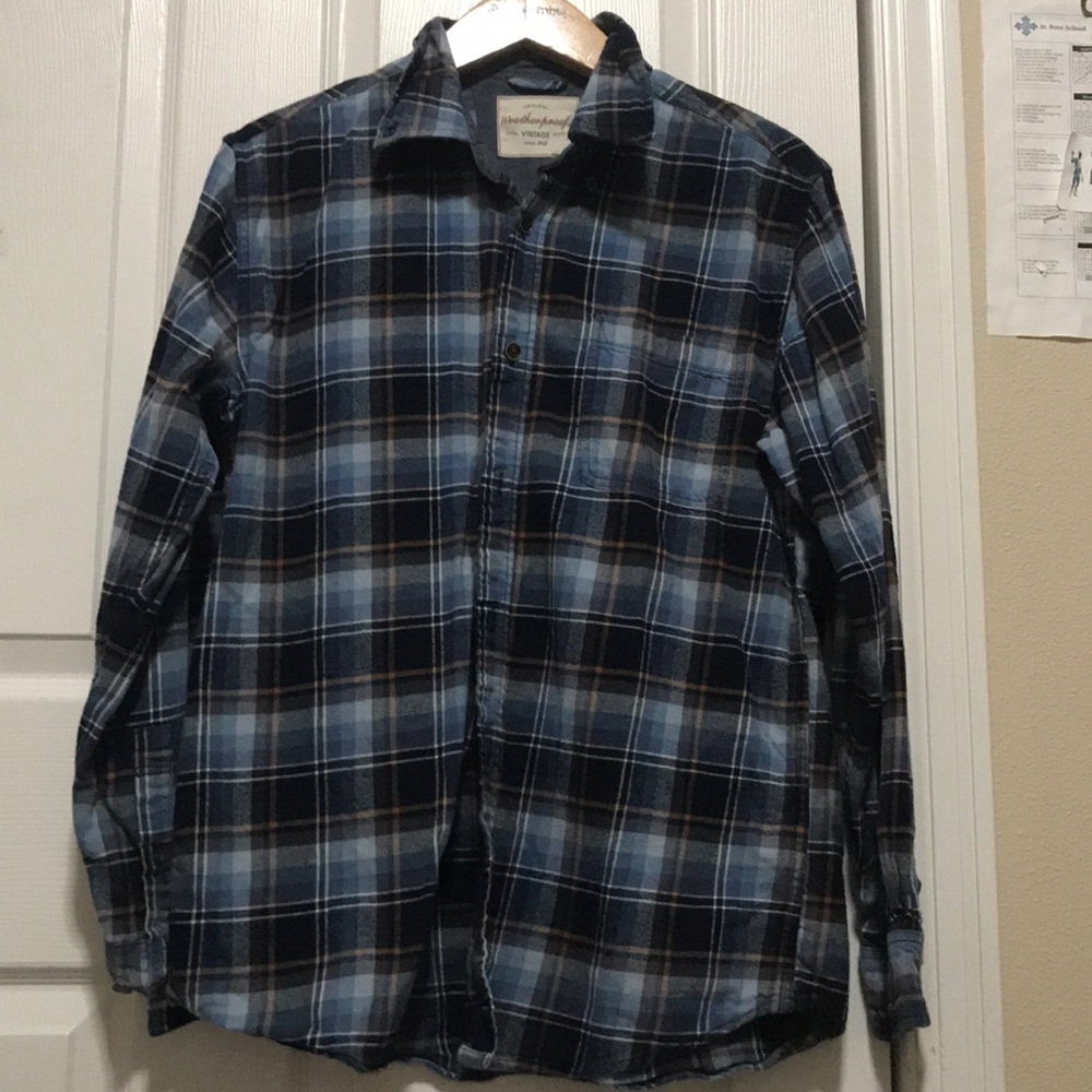 Vintage blue flannel
